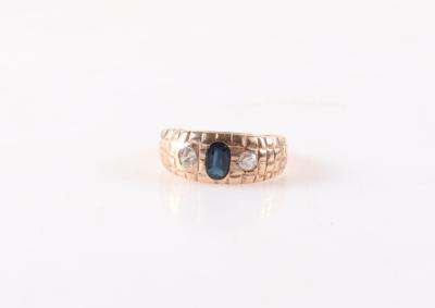 Saphir Diamant Ring - Klenoty a Hodinky