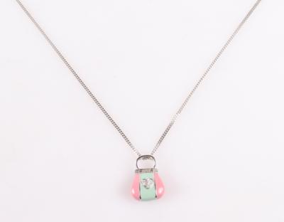 Diamant Anhänger "Tasche mit Herz" an Halskette (2) - Frühlingsauktion II Schmuck und Uhren