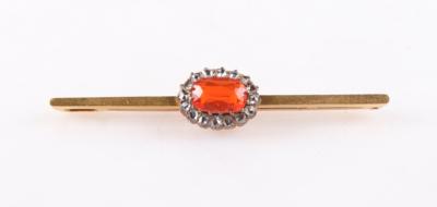 Feueropal Diamant Stabbrosche - Frühlingsauktion II Schmuck und Uhren