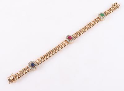 Massive Farbstein Brillant Armkette - Jewellery and watches