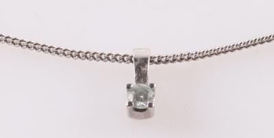 Winziger Brillantsolitär Anhänger an Halskette (2) - Jewellery and watches