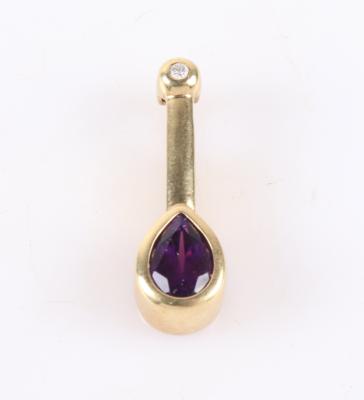 Brillant Amethyst Anhänger - Schmuck und Uhren