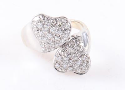 Brillant Diamantring zus. ca. 1,00 ct "Herzen" - Schmuck und Uhren