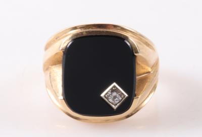 Onyx Herrenring - Schmuck und Uhren