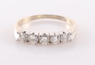 Brillantdamenring zus. ca. 0,53 ct (grav.) - Jewellery and watches