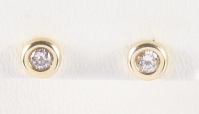 Brillantsolitär Ohrstecker zus. ca. 0,30 ct - Jewellery and watches