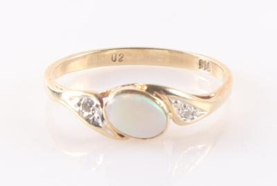 Opal Diamant Damenring - Klenoty a Hodinky