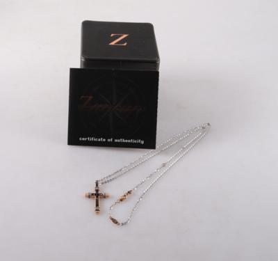 Brillant/Diamant Kreuz an Ankerhalskette Design: "Zancan" (2) - Schmuck und Uhren