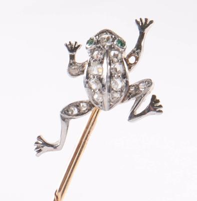 Diamantanstecknadel "Frosch" - Schmuck und Uhren