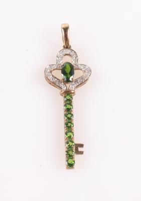 Diamant Diopsid Anhänger "Schlüssel" - Jewellery and watches