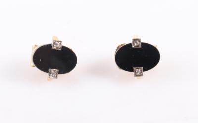 Diamant Onyx Ohrclips - Jewellery and watches