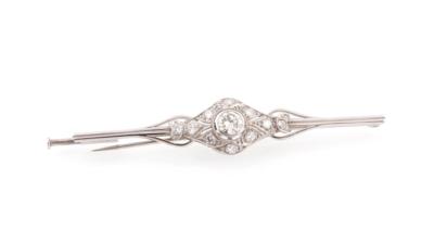 Brillant Diamant Stabbrosche zus. ca. 0,90 ct - Jewellery and watches
