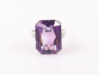 Amethyst Diamant Damenring - Autumn auction jewellery and watches