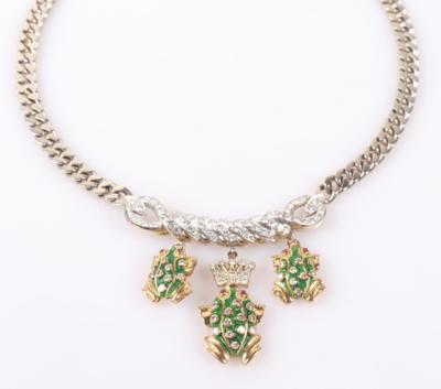 Brillant/Diamant Collier "Frösche" - Autumn auction jewellery and watches