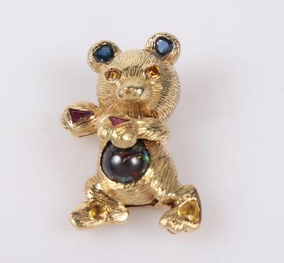 Brillant Farbstein Anhänger "Bär" - Autumn auction jewellery and watches