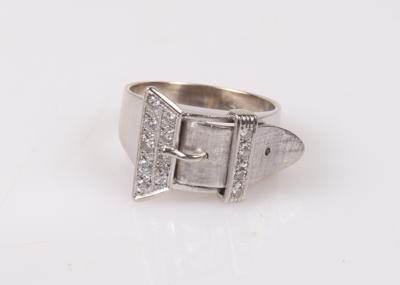 Brillant Ring zus. ca.0,25 ct "Gürtelschnalle" - Autumn auction jewellery and watches