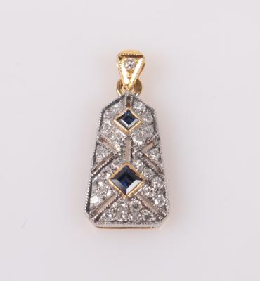 Diamant Saphir Anhänger - Autumn auction jewellery and watches
