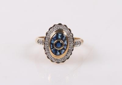 Diamant Saphir Damenring - Autumn auction jewellery and watches