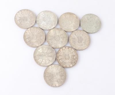 10 Silbermünzen ATS 25,-- - Gioielli e orologi