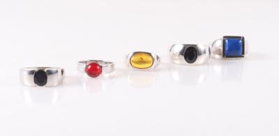 Konvolut Ringe (5) - Schmuck und Uhren