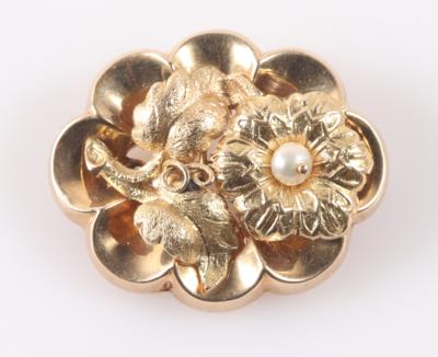 Brosche mit Kulturperle "Blume" - Jewellery and watches