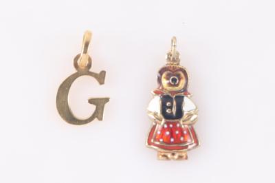 2 Anhänger Buchstabe "G"  &  "Micki" - Jewellery and watches