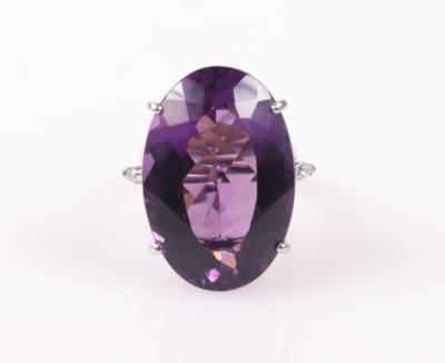 Amethyst Diamantring - Jewellery and watches