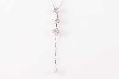 Brillantcollier zus. ca. 0,40 ct - Schmuck und Uhren