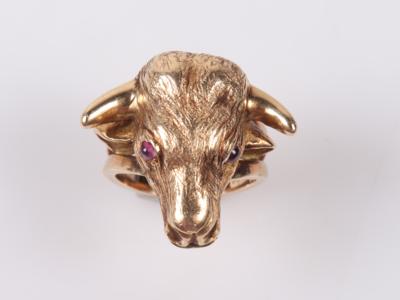 Massiver Ring "Stierkopf" - Jewellery and watches