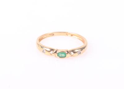 Brillant Smaragd Damenring - Klenoty a Hodinky