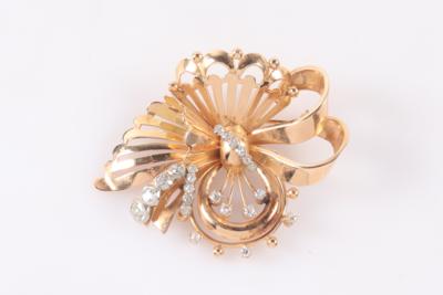 Diamant Brosche zus. ca. 0,80 ct - Jewellery and watches