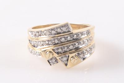 Diamant Damenring zus. ca. 0,30 ct - Jewellery and watches