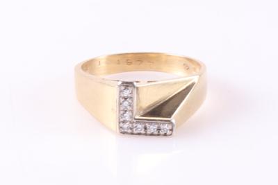 Diamantring zus. ca. 0,10 ct - Klenoty a Hodinky