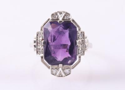 Amethyst Diamant Damenring - Christmas auction jewelry and watches