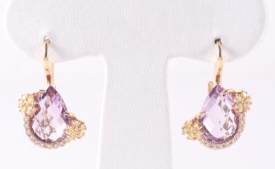 Amethyst Ohrgehänge "Blumen" - Christmas auction jewelry and watches