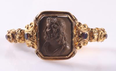 Armband mit Camee "Antikes Herrenportrait" letztes Drittel 19. Jhdt. - Christmas auction jewelry and watches