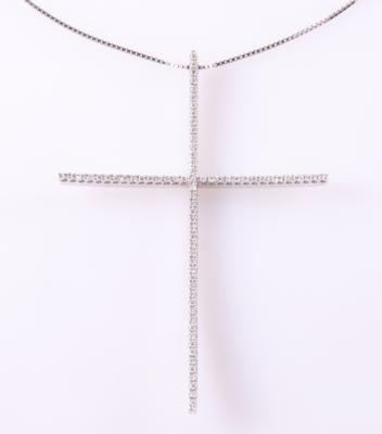 Brillant Collier zus. ca. 0,40 ct "Kreuz" - Vánoční aukce šperků a hodinek