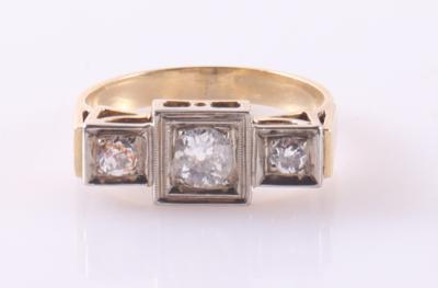 Diamant Damenring zus. ca. 0,45 ct - Vánoční aukce šperků a hodinek