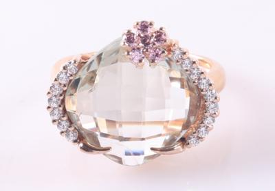 Prasiolith Damenring "Blume" - Christmas auction jewelry and watches