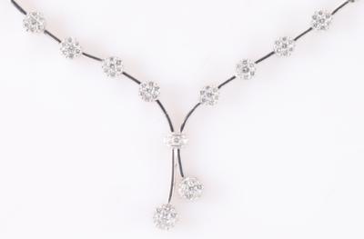 Brillant Collier zus. 2,00 ct(grav.) "Blumen" - Gioielli e orologi