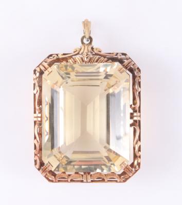 Großer Citrin Anhänger ca. 215,00 ct - Jewellery and watches