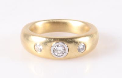 Massiver Brillant Ring zus. ca. 0,30 ct - Jewellery and watches