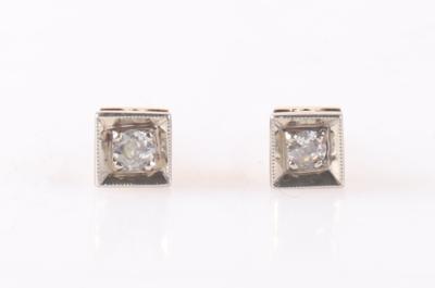Diamant Ohrschrauben zus. ca. 0,10 ct - Jewellery and watches