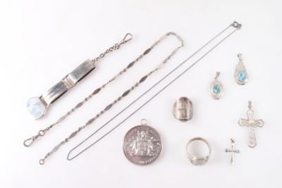 Konvolut Silber (10) - Schmuck und Uhren