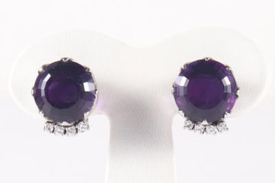 Amethyst Brillant Ohrclips - Jewellery and watches