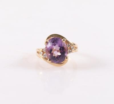 Amethyst Brillant Damenring - Schmuck und Uhren