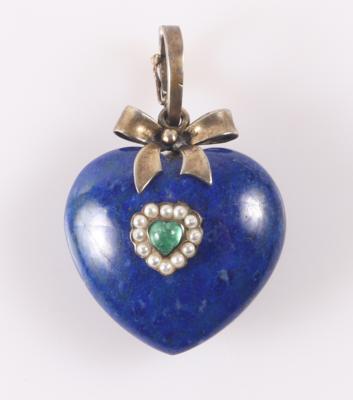 Lapis Lazuli (beh.) Anhänger "Herz" - Klenoty a Hodinky