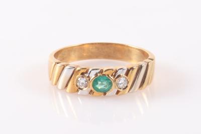 Smaragd Brillant Ring - Schmuck und Uhren