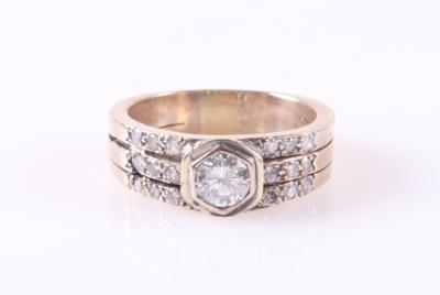 Brillant Damenring zus. ca. 0,90 ct - Jewellery and watches