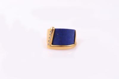 Moderner Brillant Lapis Lazuli Ring - Schmuck und Uhren